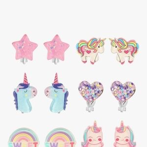 Unicorn and Star Kids Jewelry Set - Pink, Blue, Multicolor
